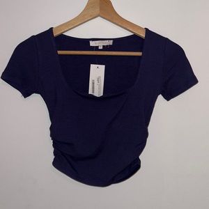 Navy blue square neck t-shirt, never worn, the tag is still there!